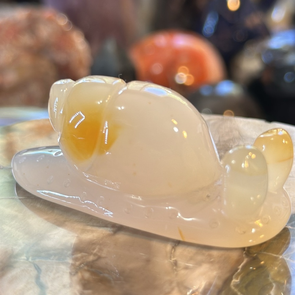 Agate Crystal Snail Carving!